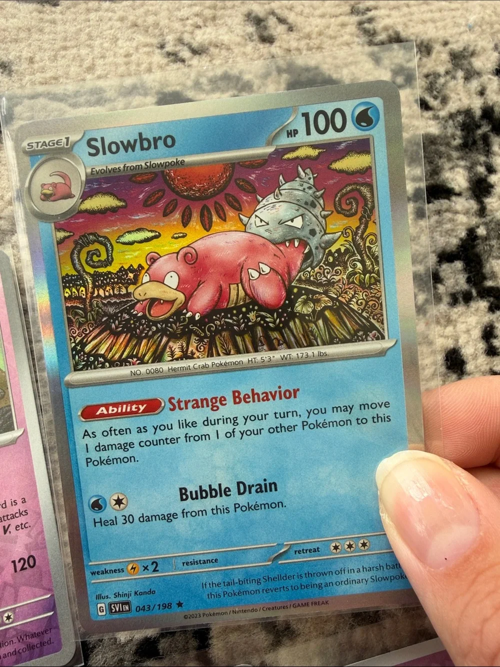 Pokemon Pink & Blue Slowpoke Slowbro Slowking Trading Card Lot